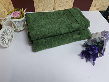 Рушник махровий, Зелений 400гр/м2 (Руки 40/70см)
