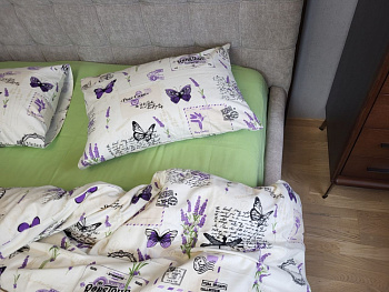 Листівка/салатовий, Turkish flannel (Двоспальний)