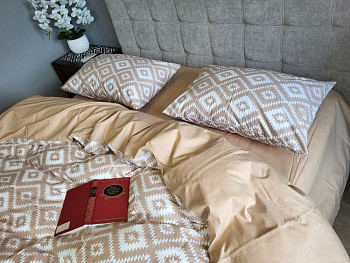 Орнамент беж, cotton (Євро)