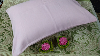 Нав. - 1 шт. Рожевий, льон 100% (Набір 40*60см)