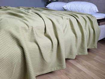 Піке Косичка, Ніжна оливка (Плед 140*220см)