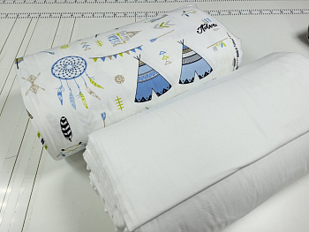 Вігвам/білий, Turkish flannel (Дитячий)