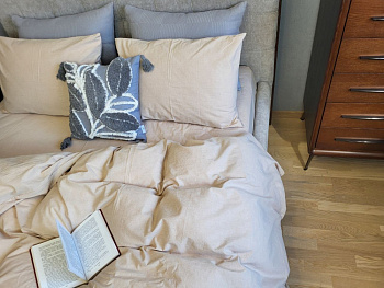 Latte, Washed Cotton W1121 (Полуторний)