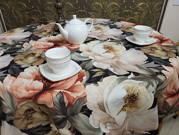 Скатертина Акварель, овал (Овал 140/220 см)