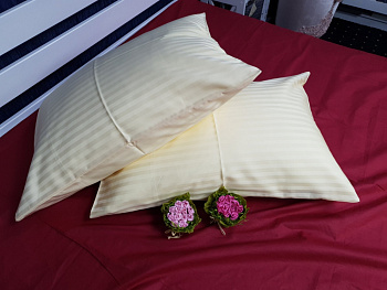 Набір нав. 2 шт Stripe PREMIUM, IVORY 1/1см (Набір 50*70см)