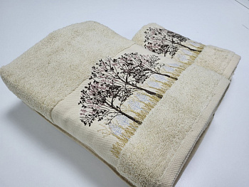 Рушники махрові GARDEN, беж (Набір (Баня+Лице))