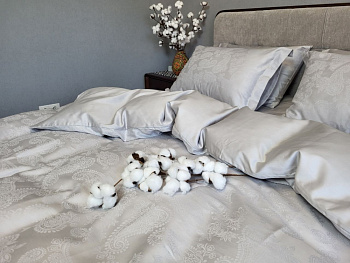 Сатин JACQUARD, PAISLEY GREY (Сім. на рез.)