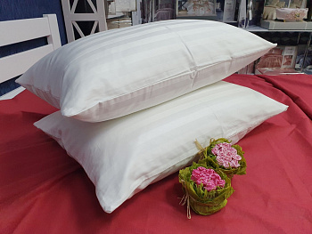 Набір нав. 2 шт. Stripe PREMIUM, WHITE 2/2см (Набір 70*70см)