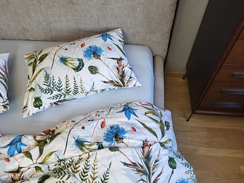 Волошки/блакитний, Turkish flannel (Сім. на резин.)