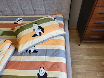 Панда, бязь (Полуторний)