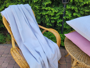 Піке Вафелька, Св.сірий/лаванда (Плед 200*220см)