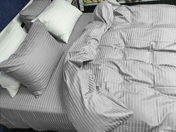 Сатин Stripe ELITE, LIGHT GRAY 1/1см (Двосп. на рез.)