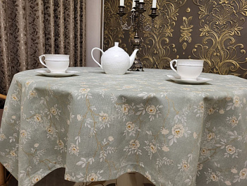 Скатертина Арія оливка, овал (Овал 110/140 см)