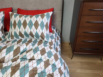 Ромб зелений, Turkish flannel (Двосп. на рез.)