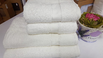 Рушник махровий, Білий (Лице 50/90см)