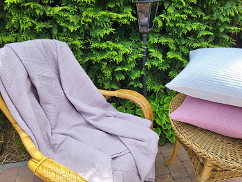 Піке Вафелька, Пудровий (Плед 240*220см)