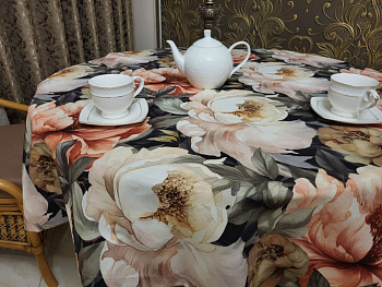 Скатертина Акварель, кругла (Діаметр 160см)