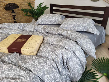 Сатин PREMIUM, MUSCAT GRAY (Двоспальний)