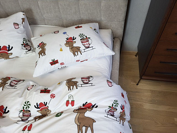 Гостинці/білий, Turkish flannel (Сімейний)