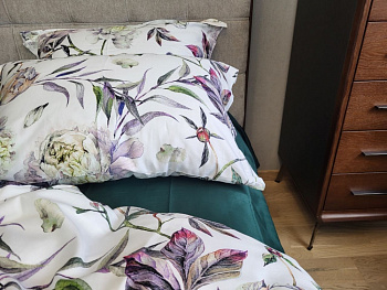 Сатин PREMIUM, PEONIES (Євро на рез.)