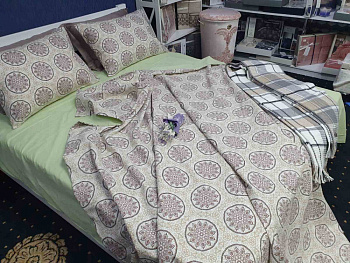 Етно салат, ранфорс нав 50*70(двостор.) (Полуторний)