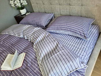 Bamboo BLUEBERRY-GRAY, сатин нав. 50/70см (Євро)