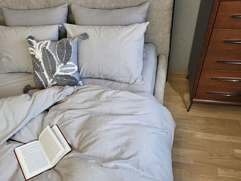 Ash Gray, Washed Cotton W1221 (Полуторний)