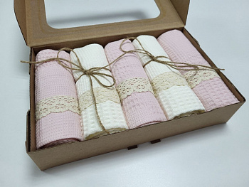 Рушники ПІКЕ Прованс, Полуничне морозиво (Набір)