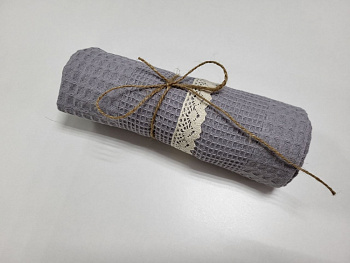 Рушник ПІКЕ Прованс, Сірий (40*60см)