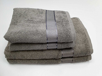 Рушник махровий, Сірий 400гр/м2 (Баня 70/140см)