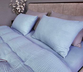 SKY BLUE, MUSLIN (Полуторний)