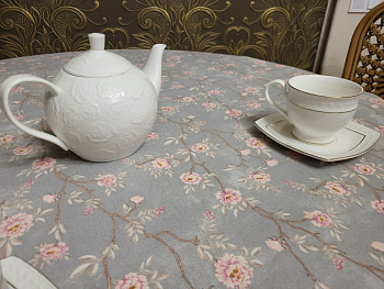 Скатертина Арія сіра (160/280 см)